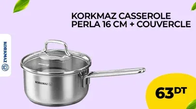 KORKMAZ Casserole Perla 16 cm + Couvercle